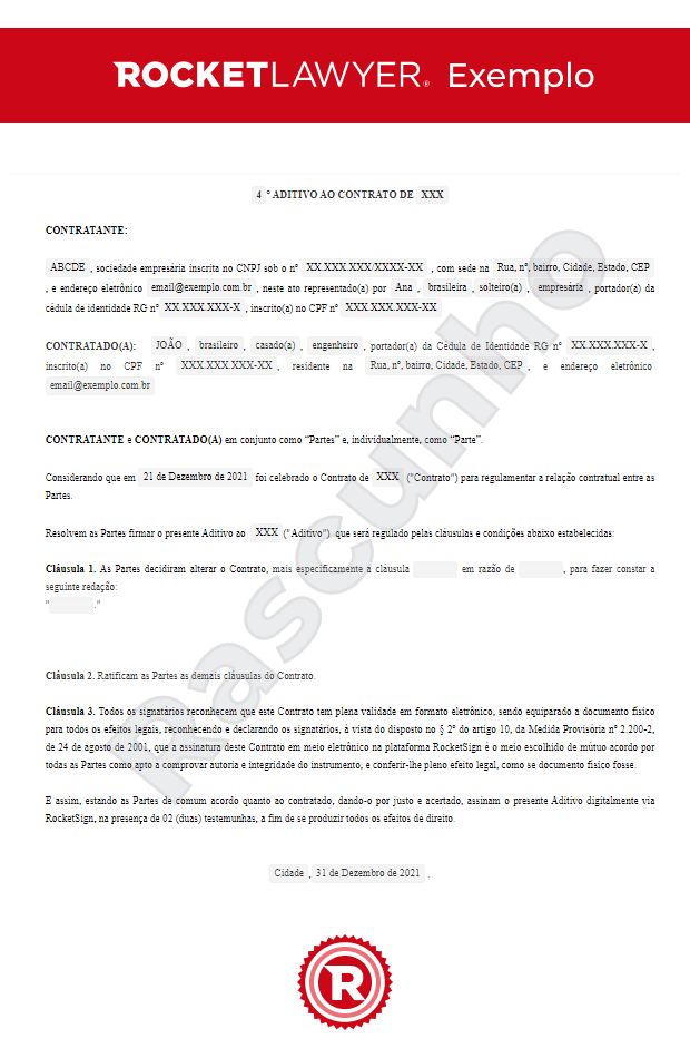 Aditivo/ Alteração Contratual