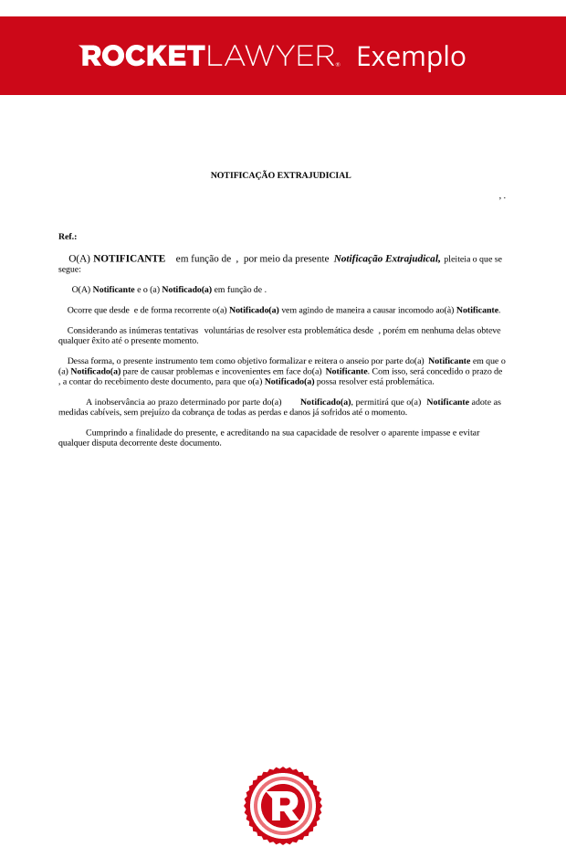 Notificação Extrajudicial Geral