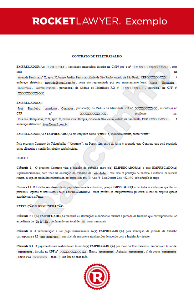 Contrato de Teletrabalho