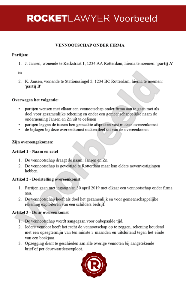 VOF-contract