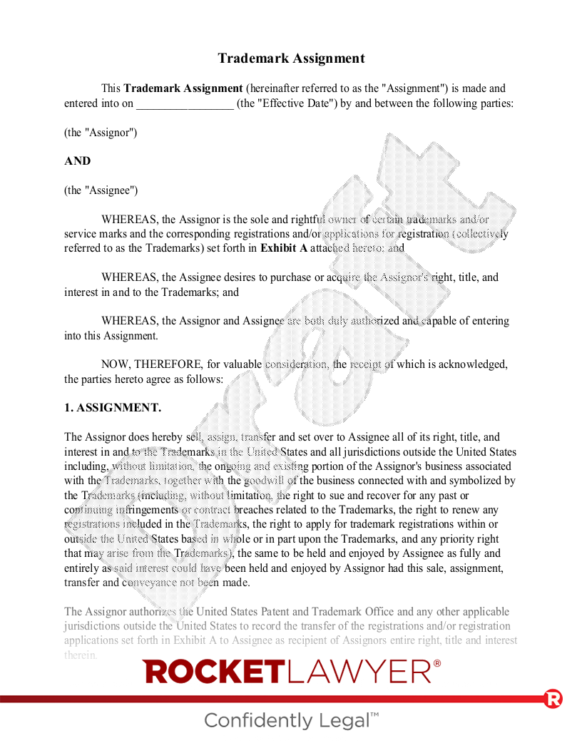 Trademark Assignment document preview