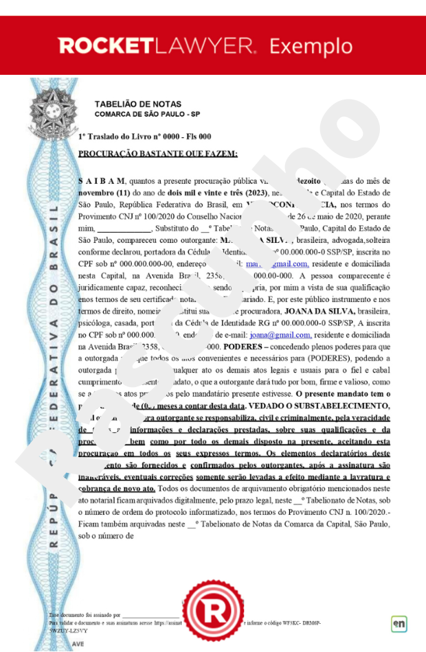 Procuração Pública - INVENTÁRIO